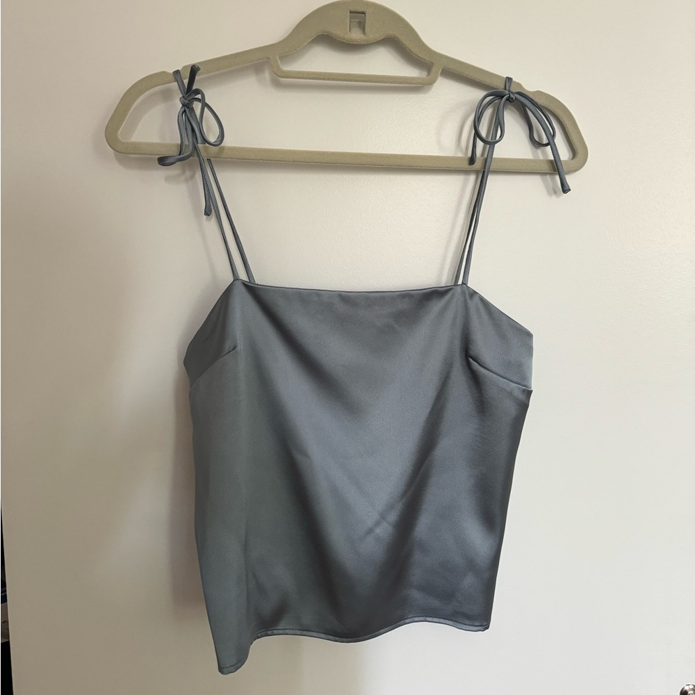 NWOT Superdown Angelique Cami Top (dusty blue, xs)